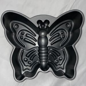 Nordic Ware Butterfly Cake Pan 9 Cup Cast Aluminum Mold Non Stick Bakeware, USA